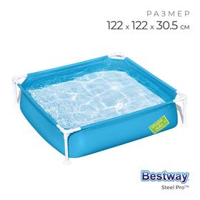 image for offer named Бассейн каркасный Bestway Steel Pro, 122×122×30.5 см, от 2 лет, 56217