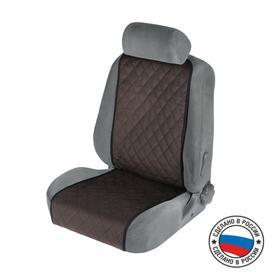 image for offer named Накидка на переднее сиденье, велюр, размер 35 х 130 см, коричневый