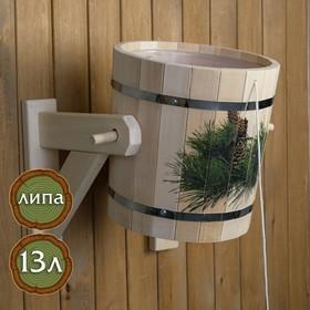 image for offer named Обливное устройство из липы, 13л, пластиковая вставка,"Еловая ветка"