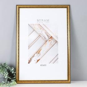 image for offer named Фоторамка пластик "МИРАМ" 40х60 см золото (пластиковый экран)