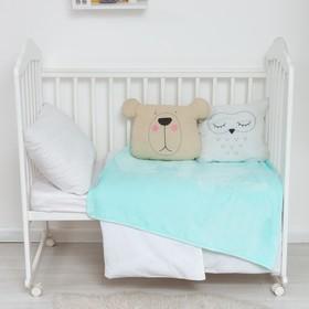 image for offer named Плед Крошка Я 85х100 см, цвет бирюзовый, 100% полиэстер