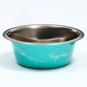 image for offer named Миска стандартная "Together forever", 350 мл, мятная