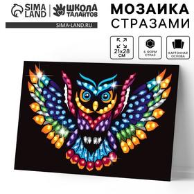 image for offer named Аппликация стразами для детей. Мозаика «Сова», набор для творчества