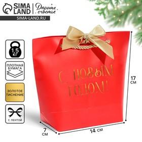 image for offer named Пакет подарочный новогодний «New Year», 14 х 17 х 7 см, Новый год