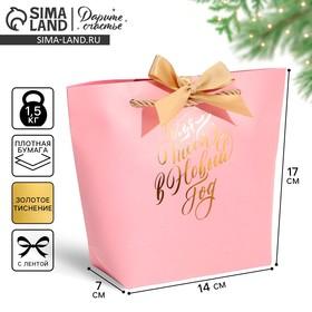 image for offer named Пакет подарочный новогодний «For you», 14 х 17 х 7 см