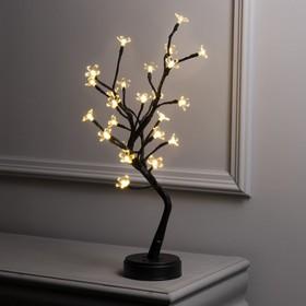 image for offer named Светодиодный куст «Цветы» 45 см, 24 LED, постоянное свечение, батарейки ААх3 (не в комплекте), USB, свечение тёплое белое