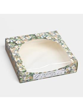 image for offer named Кондитерская упаковка, коробка с PVC окном, «Подарок», 20 х 20 х 5 см