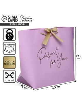 image for offer named Пакет подарочный, упаковка, «Present», 30 х 27.5 х 12 см