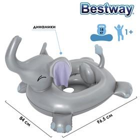 image for offer named Лодочка надувная Funspeakers Elephant Baby Boat, 96.5 х 84 см, со встроенным динамиком, 34152
