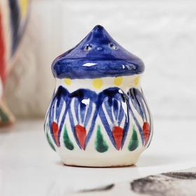 image for offer named Солонка Риштанская керамика, синяя роспись