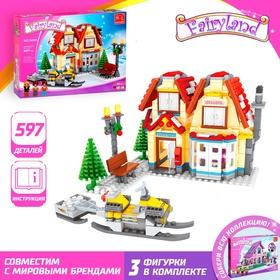 image for offer named Конструктор «Новый год. Домик со снегоходом», 597 деталей