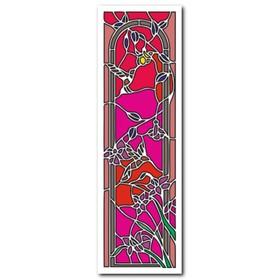 image for offer named Трафарет-витраж "Птичка, цветочки" 11х32 см