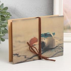 image for offer named Фотоальбом гармошка 20 складок 38 сторон "Фотоаппарат на плитке" 17,5х12,5 см