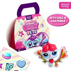 image for offer named Игрушка-сюрприз «Волшебный» Crazy Pets, с наклейками, голубой, МИКС