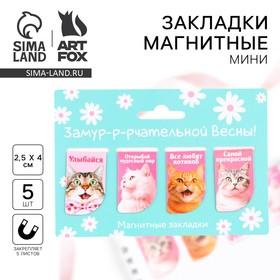 image for offer named Магнитные закладки мини, 4 шт «Замурчательной весны»
