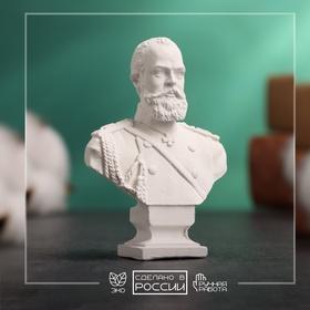 image for offer named Бюст "Император Александр III" белый, 4,5х2,5х6,5см