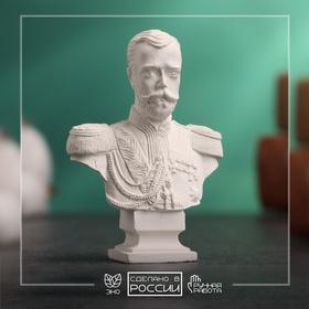 image for offer named Бюст "Император Николай II" белый, 4,5х2,5х6,5см
