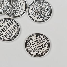 image for offer named Сувенир кошельковый металл "Денежная мышка" 2х2 см