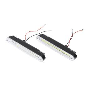 image for offer named Дневные ходовые огни, 12 В, 24 Вт, 1 LED, 6500 К, провод 80 см, набор 2 шт