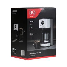 image for offer named Кофеварка BQ CM1007, капельная, 900 Вт, 1.5 л, серебристо-чёрная