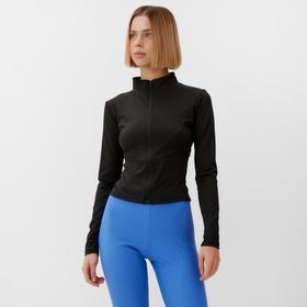 image for offer named Рашгард женский на молнии MINAKU: SPORTLY; цвет чёрный, р-р S
