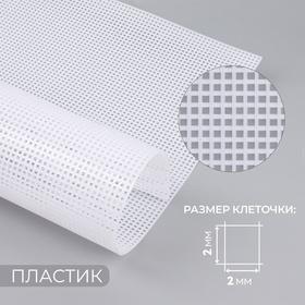 image for offer named Канва для вышивания №5, пластиковая, 50 × 33 см, цвет белый