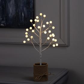 image for offer named Светодиодный куст «Шарики» 35 см, 30 LED, батарейки AAx3 (нет в комплекте), свечение тёплое белое