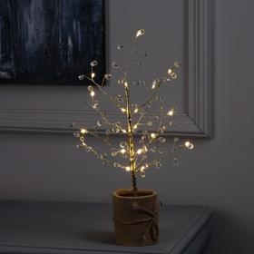 image for offer named Светодиодный куст «Капли росы» 45 см, 24 LED, батарейки AAx3 (нет в комплекте), свечение тёплое белое