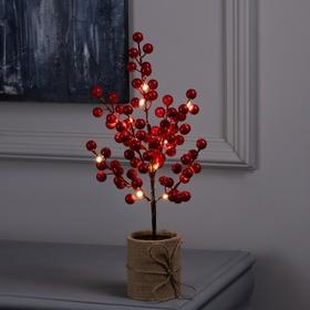 image for offer named Светодиодный куст «Ягоды» 35 см, 30 LED, батарейки AAx3 (нет в комплекте), свечение тёплое белое