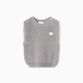 image for offer named Жилет вязаный Крошка Я, рост 68-74 см, серый