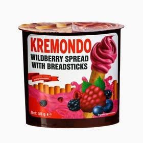 image for offer named Набор из пасты Kremondo со вкусом лесных ягод и хлебных палочек, 55 г